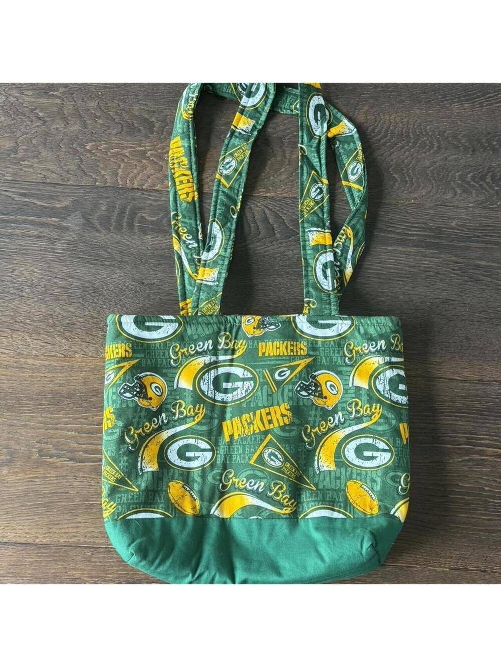 Green Bay Packers Tote Bag NFL Football Fan Purse Shoulder Bag Green & Gold